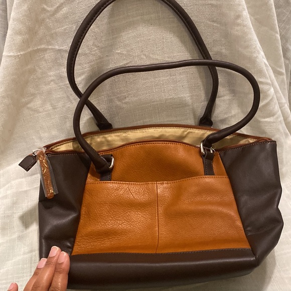 Two shades of brown Arielle purse. - Picture 3 of 3